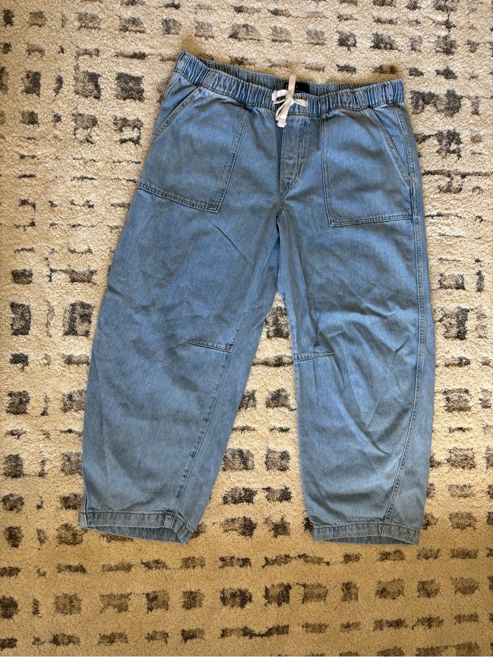 GAP Pull-On Denim Barrel Pants